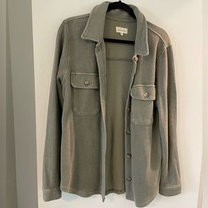 Ribbed button down shirt